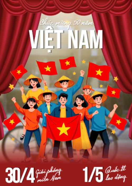 Mẫu thiết kế Poster chuẩn 30/4-1/5, lễ, Việt Nam, truyền thống, Vietnamese, sự kiện, event 1745209314