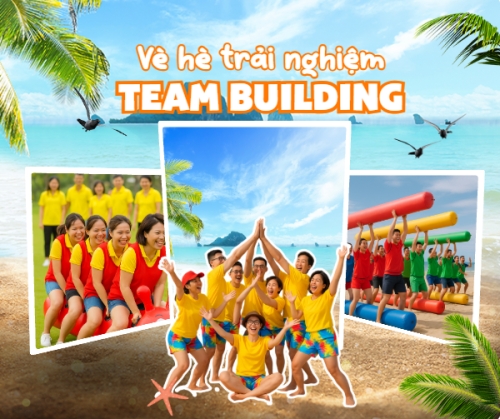 Mẫu thiết kế Banner - Băng rôn Team building, mùa hè, summer,Du lịch, travel, tourism, trải nghiệm, khám phá 1747741968