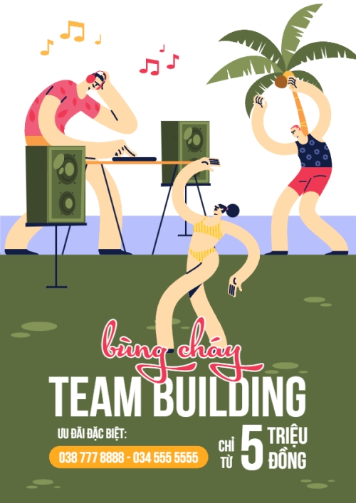Mẫu thiết kế Poster chuẩn Team building, mùa hè, summer,Du lịch, travel, tourism, trải nghiệm, khám phá 1747741968