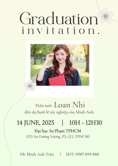 Mẫu thiết kế Thư mời Tốt nghiệp, kỉ yếu, Graduation, yearbook, sự kiện, event, cá nhân, nhân vật, personal style, signature 1750635386