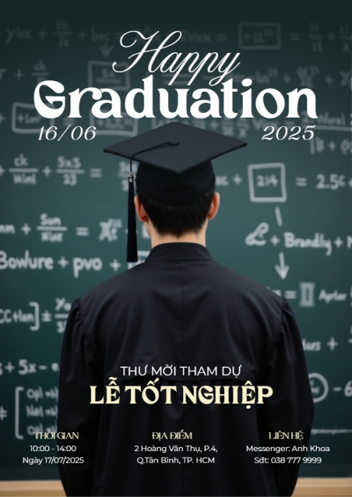 Mẫu thiết kế Thư mời Tốt nghiệp, kỉ yếu, Graduation, yearbook, sự kiện, event, cá nhân, nhân vật, personal style, signature 1750635386