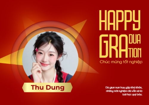 Mẫu thiết kế Thiệp chúc mừng Tốt nghiệp, kỉ yếu, Graduation, hiện đại, sang trọng, modern, Việt Nam 1751657402
