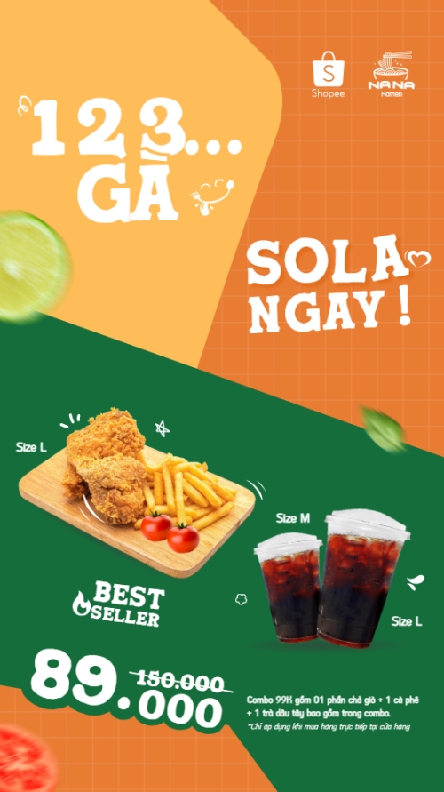 Mẫu thiết kế Tin Facebook Gà, gà rán, cà phê, coffee, nước uống, đồ ăn, food, thực phẩm, ẩm thực, món ăn, F&B, nhà hàng, thức ăn, dễ thương, hiện đại	 1752396438