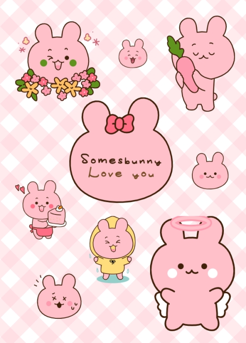 Mẫu thiết kế Sổ tay Dễ thương, cute, thỏ, bunny, cá nhân, nhân vật, personal style, signature	 1751352789