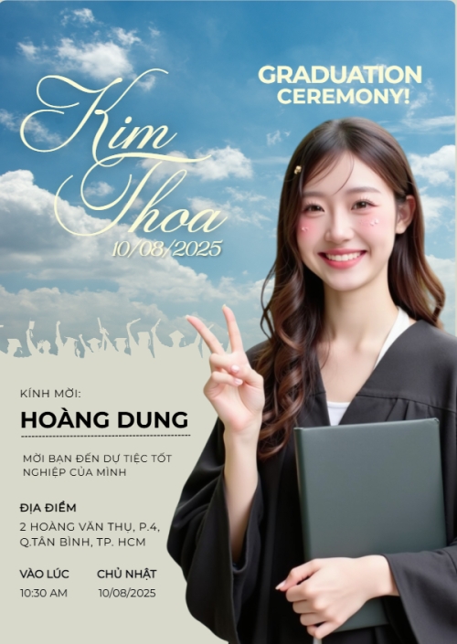 Mẫu thiết kế Thư mời Tốt nghiệp, kỉ yếu, Graduation, yearbook, hiện đại, sang trọng, modern 1751352789