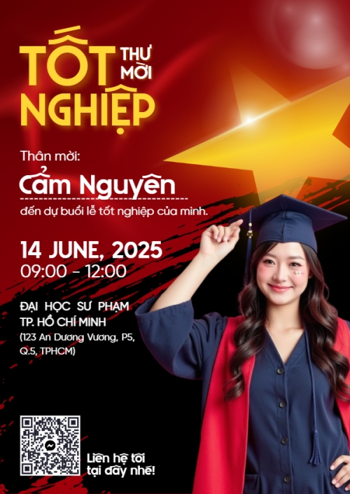 Mẫu thiết kế Thư mời Tốt nghiệp, kỉ yếu, Graduation, yearbook, sự kiện, event, chương trình, entertainment, Việt Nam 1751657402