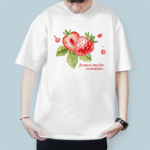Mẫu thiết kế Áo thun Strawberry, trái cây, dâu tây, trending, hot, viral, xu hướng, thịnh hành, dễ thương, cute, chibi, hoạt hình, cartoon 1759529913