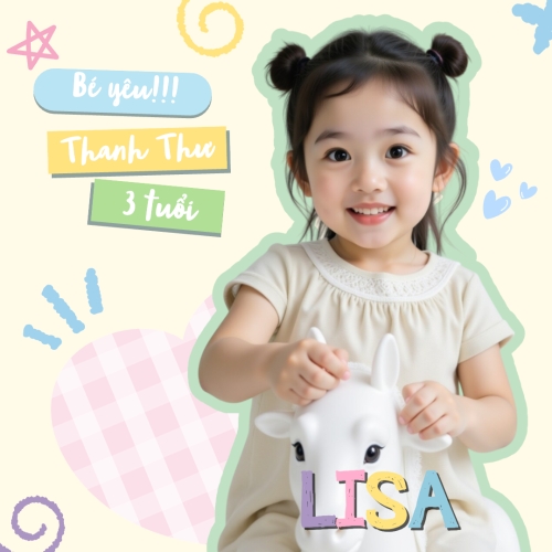 Mẫu thiết kế Photobook vuông Em bé, baby, kid, sinh nhật, birthday, cá nhân, personal style, sự kiện, event, dễ thương, cute 1759886001
