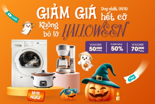 Mẫu thiết kế Banner Facebook ngang Halloween, lễ hội ma quái, sự kiện, event, công nghệ, technology, điện tử, electronic, dễ thương, cute, chibi, hoạt hình, cartoon 1761629451