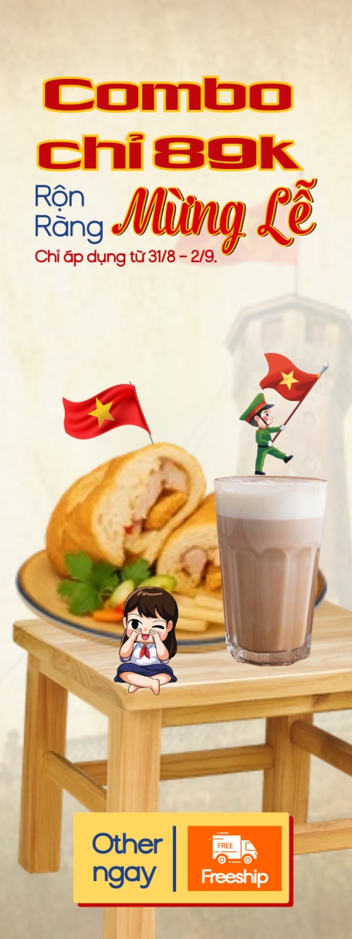 Mẫu thiết kế Standee 2/9, Quốc Khánh, lễ hội, Việt Nam, đồ ăn, food, thực phẩm, ẩm thực, món ăn, F&B, thức ăn, cổ điển, vintage, retro, classic  1760224005