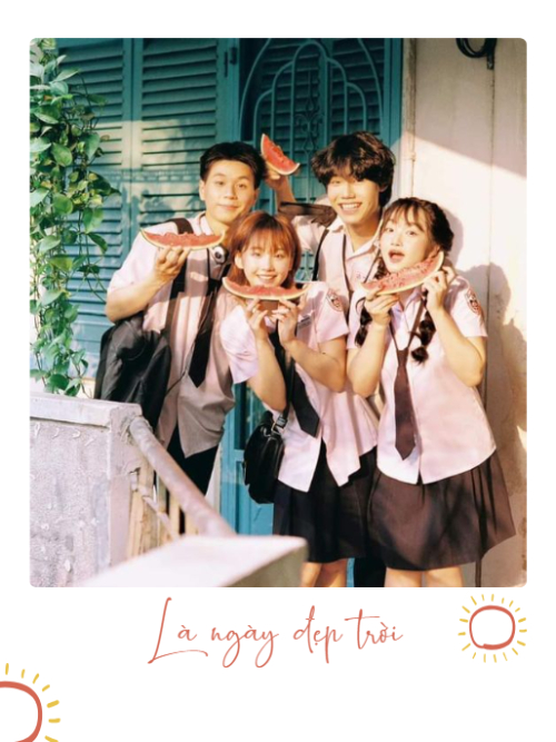 Mẫu thiết kế Bộ Ảnh Polaroid Thanh xuân, học sinh, student, bạn bè, dễ thương, cute 1759895305