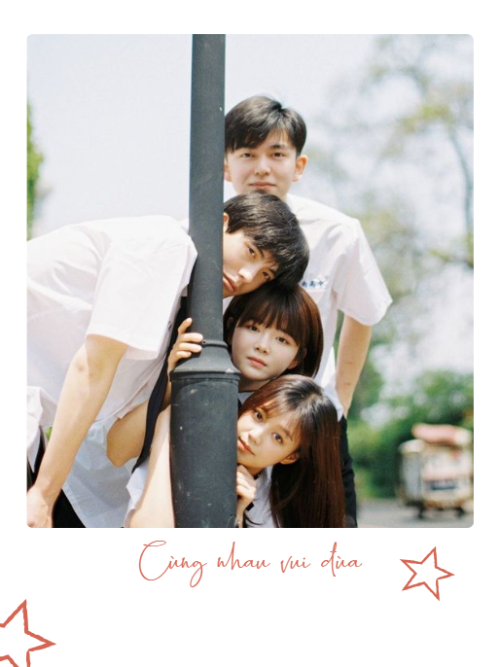 Mẫu thiết kế Bộ Ảnh Polaroid Thanh xuân, học sinh, student, bạn bè, dễ thương, cute 1759895305