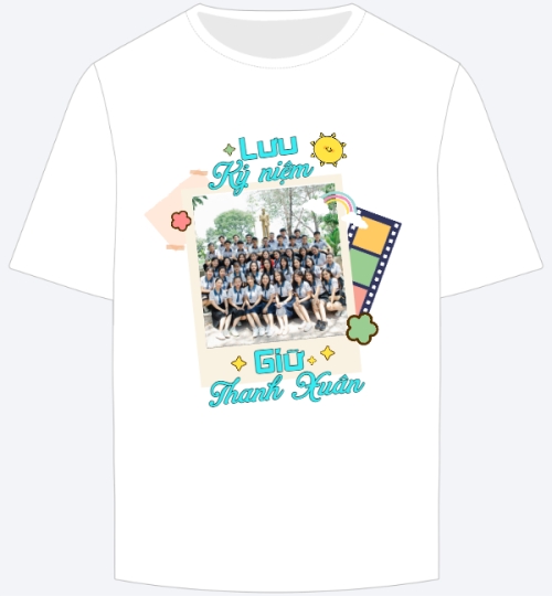 Mẫu thiết kế Áo thun Cuối cấp, áo lớp, thanh xuân, kỉ yếu, Final year, class shirt, youth, yearbook,cute, dễ thương, hội nhóm, team, tập thể