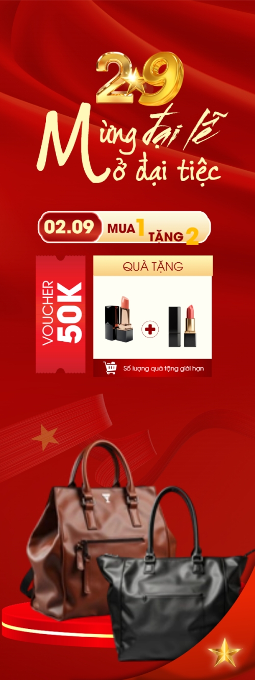 Mẫu thiết kế Standee 2/9, Quốc Khánh, lễ hội, Việt Nam, fashion, thời trang, quần áo, trang phục, clothes, outfit, túi, bag, hiện đại, modern 1760223842