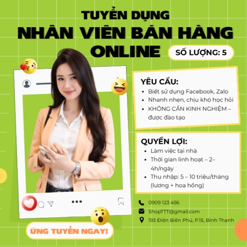 Mẫu thiết kế Bài đăng Facebook (vuông) Nhân viên, tuyển dụng, fashion, thời trang, quần áo, trang phục, clothes, outfit, hiện đại, modern 1760222352