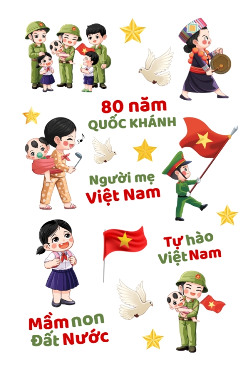 Mẫu thiết kế Nhãn Sticker - Sticker Sheets 2/9, Quốc Khánh, lễ hội, Việt Nam, sự kiện, event, dễ thương, cute 1759523647