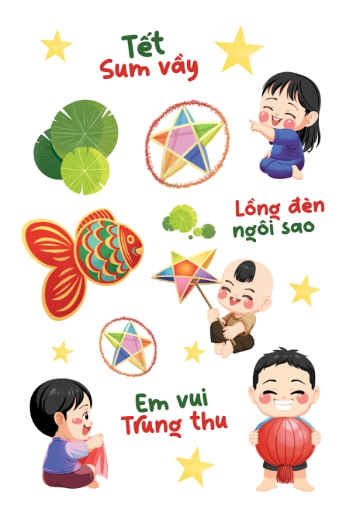 Mẫu thiết kế Nhãn Sticker - Sticker Sheets Trung thu, Tết Đoàn Viên, mid-autumn festival, sự kiện, event, dễ thương, cute, chibi, hoạt hình, cartoon 1759523647