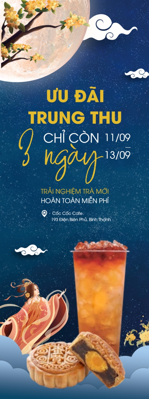 Mẫu thiết kế Standee Trung thu, Tết Đoàn Viên, mid-autumn festival, sự kiện, event, lễ hội, festival, ẩm thực, food, bánh trung thu, cute, dễ thương 1760223756