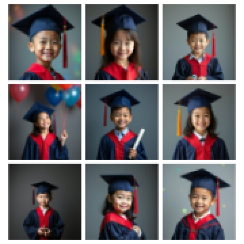 Mẫu thiết kế Photobook vuông Học sinh, tiểu học, kỷ yếu, tốt nghiệp, graduation, mầm non, hội nhóm, cá nhân 1759895144