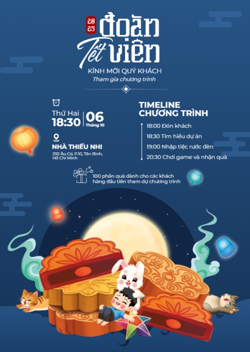 Mẫu thiết kế Thư mời Trung thu, Tết Đoàn Viên, mid-autumn festival, sự kiện, event, dễ thương, cute, chibi, hoạt hình, cartoon 1761412927