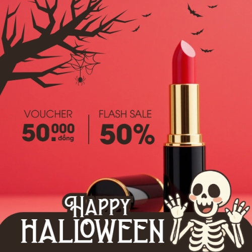 Mẫu thiết kế Khung sản phẩm Halloween, lễ hội ma quái, son, mỹ phẩm, cosmetic, sự kiện, event, dễ thương, cute, chibi, hoạt hình, cartoon 1761384437