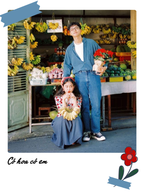 Mẫu thiết kế Bộ Ảnh Polaroid Couple, cặp đôi, thanh xuân, hoa lá 1759886418