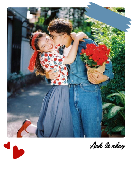 Mẫu thiết kế Bộ Ảnh Polaroid Couple, cặp đôi, thanh xuân, hoa lá 1759895644