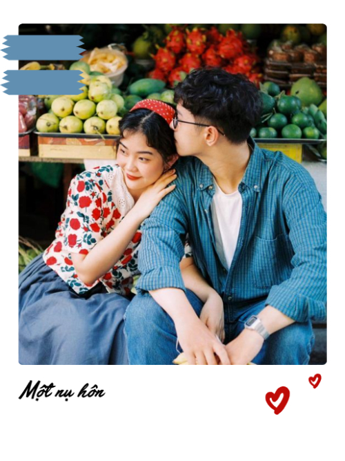 Mẫu thiết kế Bộ Ảnh Polaroid Couple, cặp đôi, thanh xuân, hoa lá 1759895644