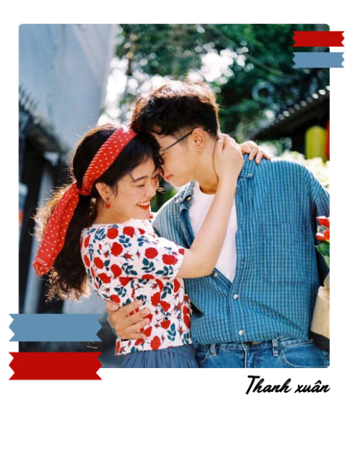 Mẫu thiết kế Bộ Ảnh Polaroid Couple, cặp đôi, thanh xuân, hoa lá 1759895644