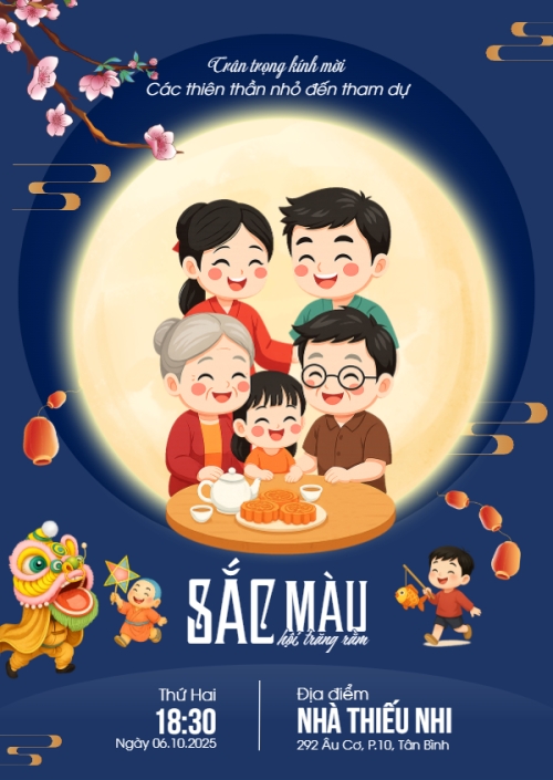 Mẫu thiết kế Thư mời Trung thu, Tết Đoàn Viên, mid-autumn festival, sự kiện, event, dễ thương, cute, chibi, hoạt hình, cartoon 1761412927