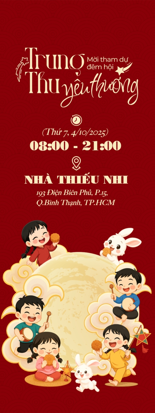 Mẫu thiết kế Standee Trung thu, Tết Đoàn Viên, mid-autumn festival, sự kiện, event, dễ thương, cute, chibi, hoạt hình, cartoon	 1760224234