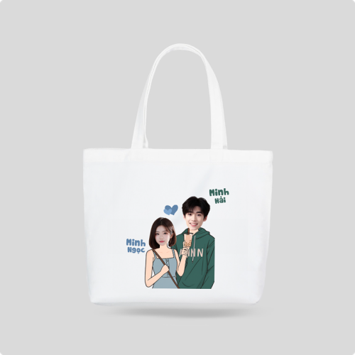 Mẫu thiết kế Túi canvas Couple, cặp đôi, người yêu, lover, tình yêu, love, đơn giản, simple, cute, dễ thương 1759885750