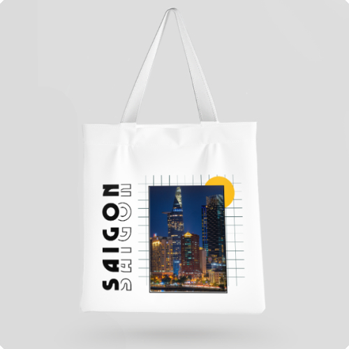 Mẫu thiết kế Túi canvas Sài Gòn, Trending, hot, viral, xu hướng, thịnh hành, tình yêu, love