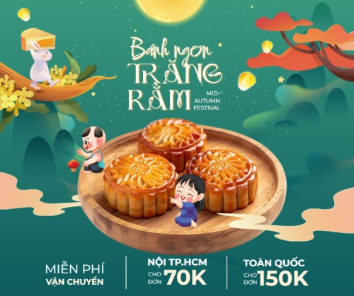 Mẫu thiết kế Bài đăng Facebook (ngang) Trung thu, Tết Đoàn Viên, mid-autumn festival, sự kiện, event, lễ hội, festival, ẩm thực, food, bánh trung thu, cute, dễ thương 1760221950