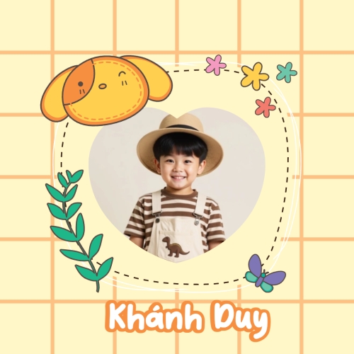 Mẫu thiết kế Photobook vuông Em bé, trẻ em, baby, kids, gia đình, family, dễ thương, cute