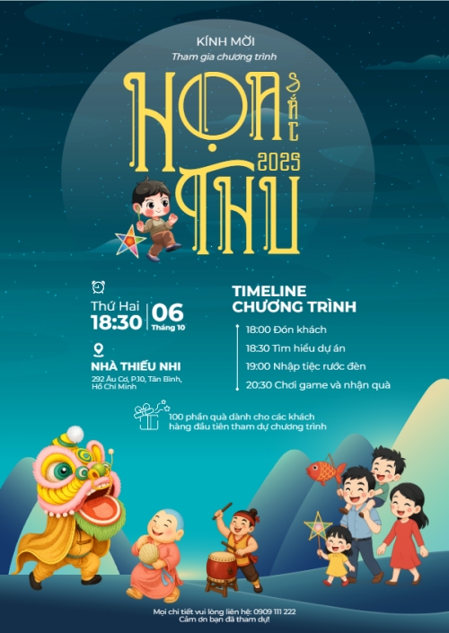 Mẫu thiết kế Thư mời Trung thu, Tết Đoàn Viên, mid-autumn festival, sự kiện, event, dễ thương, cute, chibi, hoạt hình, cartoon 1761412927