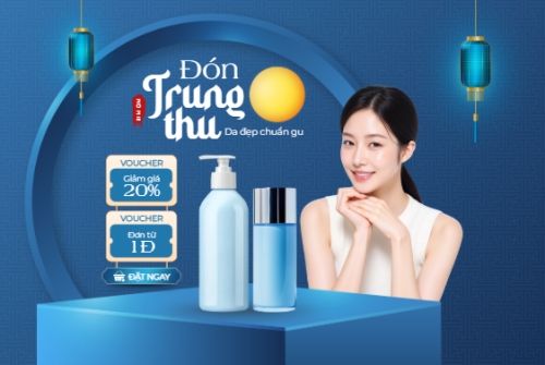 Mẫu thiết kế Banner Facebook ngang Trung thu, Tết Đoàn Viên, mid-autumn festival, sự kiện, làm đẹp, beauty, event, hiện đại, modern, đơn giản 1760222460