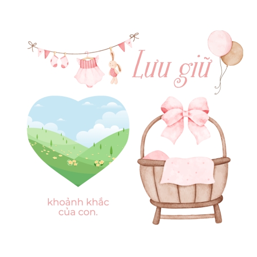 Mẫu thiết kế Photobook vuông Em bé, baby, kid, sinh nhật, birthday, cá nhân, personal style, sự kiện, event, dễ thương, cute 1759886001