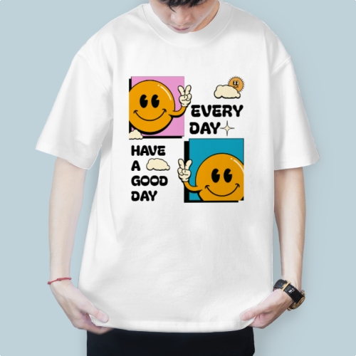 Mẫu thiết kế Áo thun Happy face, mặt cười, y2k, trending, hot, viral, xu hướng, thịnh hành, cổ điển, vintage, retro, classic, dễ thương, cute 1759529913