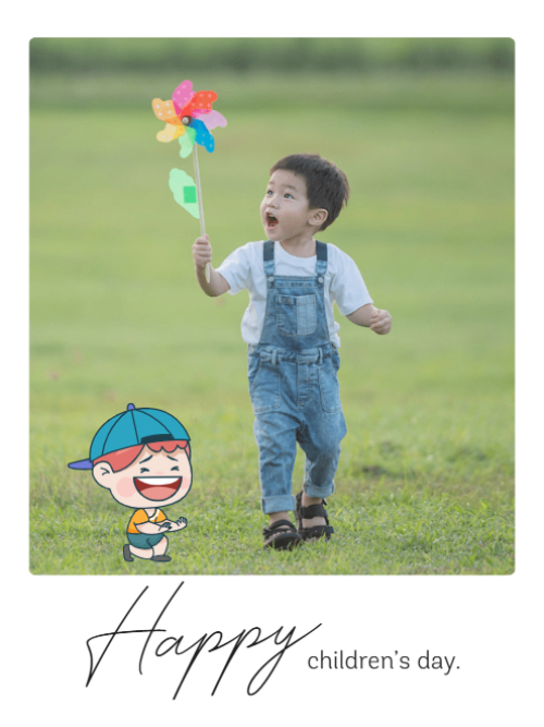 Mẫu thiết kế Bộ Ảnh Polaroid Dễ thương, cute, em bé, baby, trẻ em 1759895224