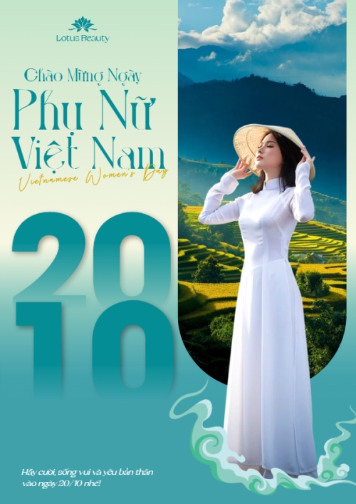Mẫu thiết kế Poster chuẩn 20/10, Ngày phụ nữ Việt Nam, Vietnamese Women's Day, phụ nữ, sự kiện, event, hiện đại, modern, đơn giản, simple 1760511020