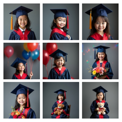 Mẫu thiết kế Photobook vuông Học sinh, tiểu học, kỷ yếu, tốt nghiệp, graduation, mầm non, hội nhóm, cá nhân 1759894966