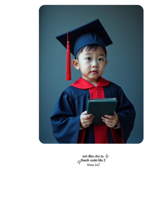 Mẫu thiết kế Photobook dọc Học sinh, tiểu học, kỷ yếu, tốt nghiệp, graduation, mầm non 1759895338