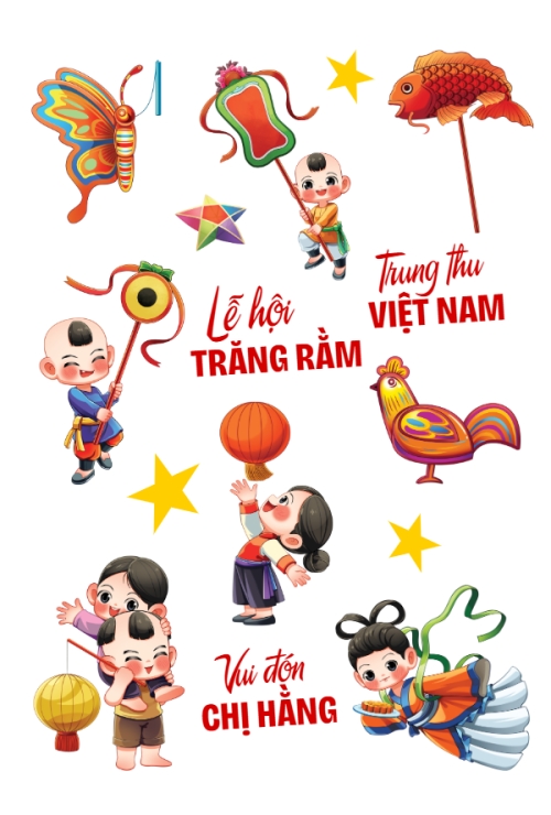 Mẫu thiết kế Nhãn Sticker - Sticker Sheets Trung thu, Tết Đoàn Viên, mid-autumn festival, sự kiện, event, dễ thương, cute, chibi, hoạt hình, cartoon 1759523647