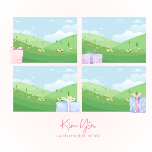 Mẫu thiết kế Photobook vuông Em bé, baby, kid, sinh nhật, birthday, cá nhân, personal style, sự kiện, event, dễ thương, cute 1759886001