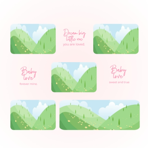 Mẫu thiết kế Photobook vuông Em bé, baby, kid, sinh nhật, birthday, cá nhân, personal style, sự kiện, event, dễ thương, cute 1759886001