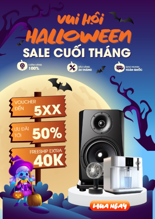 Mẫu thiết kế Poster chuẩn Halloween, lễ hội ma quái, sự kiện, event, công nghệ, technology, điện tử, electronic, dễ thương, cute, chibi, hoạt hình, cartoon 1761384624