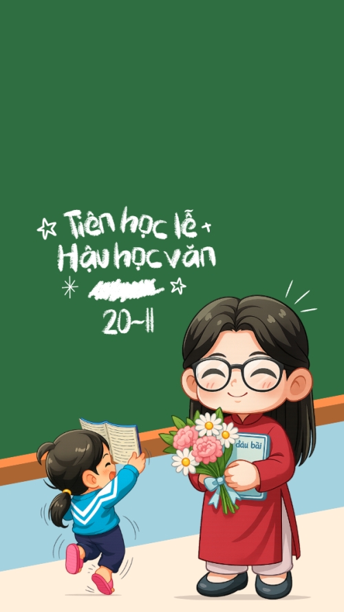 Mẫu thiết kế Hình nền điện thoại Tiên học lễ hậu học văn 1763597516