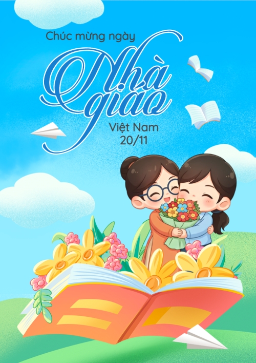 Mẫu thiết kế Poster chuẩn Chúc mừng Ngày Nhà Giáo Việt Nam 20/11 1763585073
