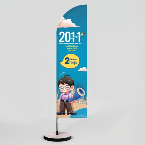 Mẫu thiết kế Cờ phướn Giảm khóa học online 1763584346